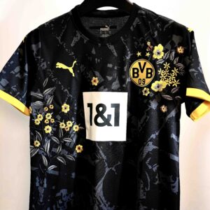 Custom Made with Embroidery Football Shirt Dortmund 2023-2024 Away Jersey