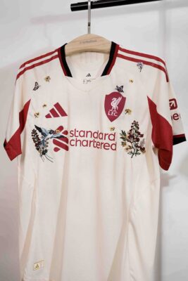 Custom Made with Embroidery Football Shirt Liverpool 2025-2026 Away Jersey
