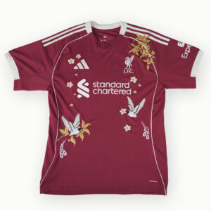 Custom Made with Embroidery Football Shirt Liverpool 2025-2026 Home Jersey